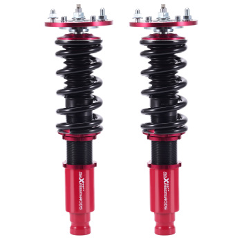 Coilovers Kits compatible for Mitsubishi Eclipse 95-99 2ND Gen Adj Damper 24 Levels Red lowering kit
