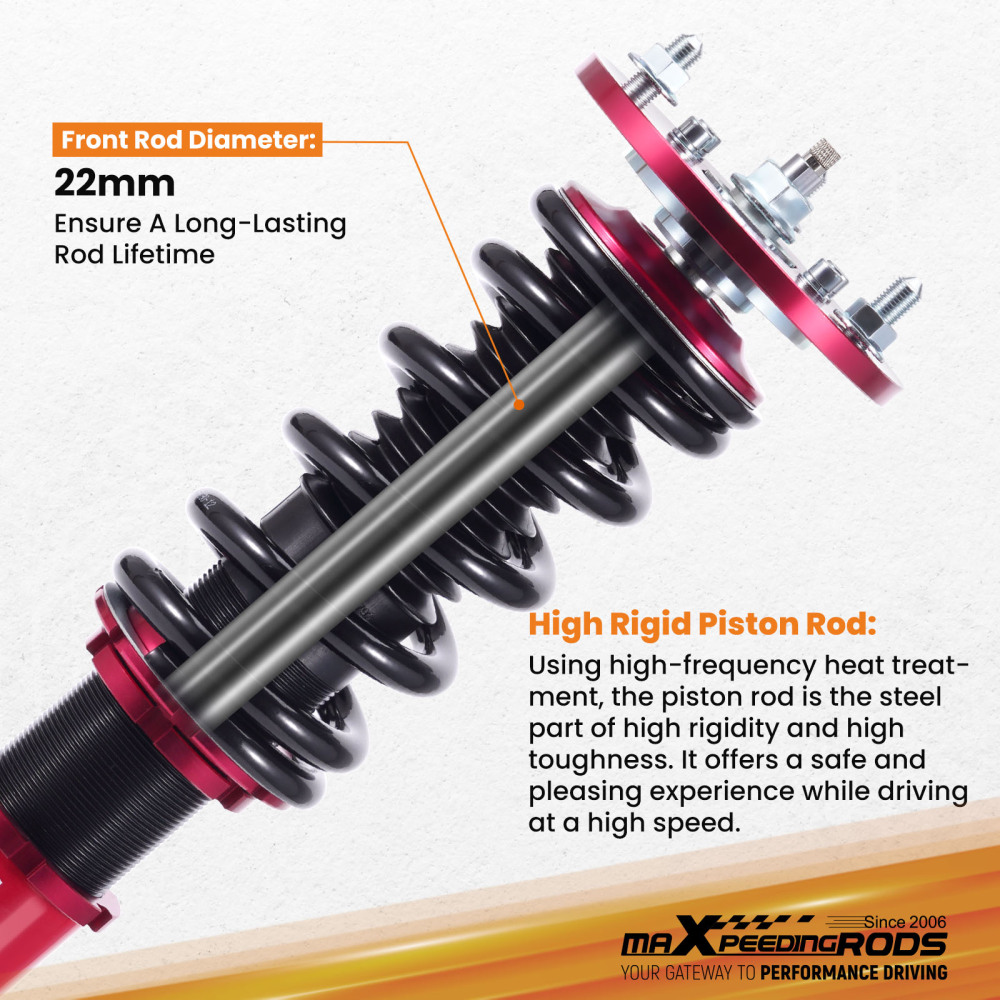 Compatible for Mitsubishi Eclipse 1995 -1999 Shocks Struts 24 Ways Adj. Damper Coilovers Kits Lowering Kit