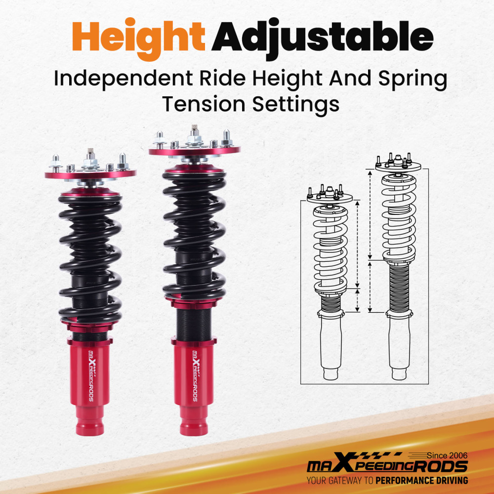 24 Regolabile Ammortizzatori Sospensione Kit compatibile per Mitsubishi Eclipse 2 D3A