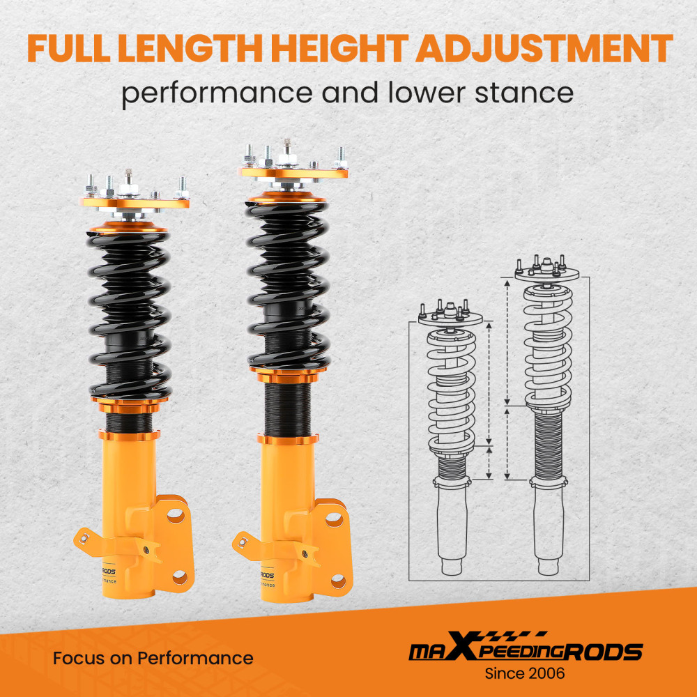 MaXpeedingrods Coilovers 24 Way Damper Shock Kit compatible for Honda Element 2003-2011