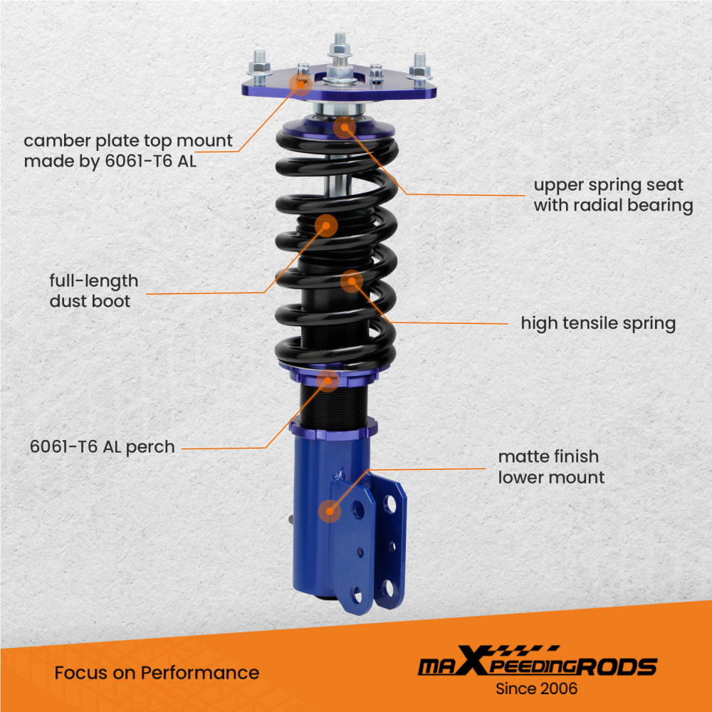 Ammortizzatore Coilover Kit Sospensioni compatibile per Mitsubishi Lancer EVO 7 8 9 CT9A NUO Lowering Kit