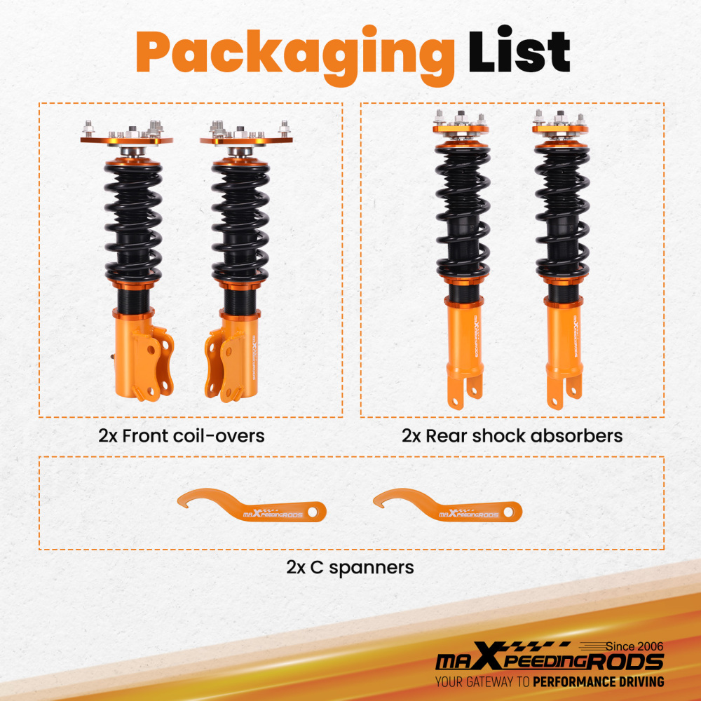 Shock Absorbers compatible for Mitsubishi EVO 7 8 9 CT9A Coilovers Struts Suspension Full Kit  Lowering Kit