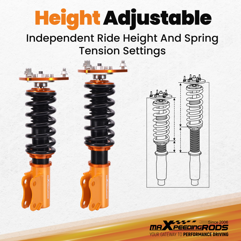 Shock Absorbers compatible for Mitsubishi EVO 7 8 9 CT9A Coilovers Struts Suspension Full Kit  Lowering Kit