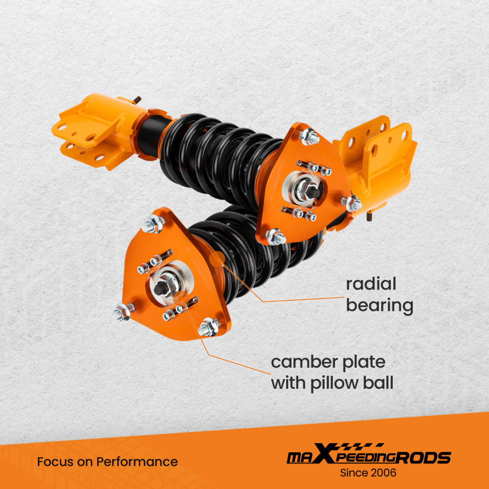 Compatible for Mitsubishi Lancer EVOLUTION 7 8 9 Adj HeightCamber Coilovers High Performance Coilovers Struts Suspension Kit Lowering Kit