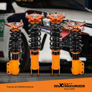 Compatible for Mitsubishi Lancer EVOLUTION 7 8 9 Adj HeightCamber Coilovers High Performance Coilovers Struts Suspension Kit Lowering Kit