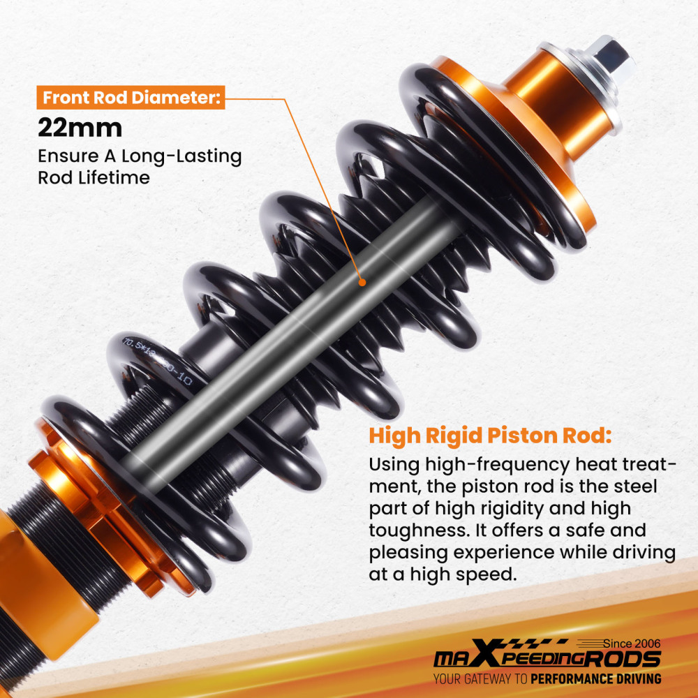 Coilover Suspension Kits compatible for Honda Fit 1st Gen USA Model 2007-2008 Shocks Struts lowering kit