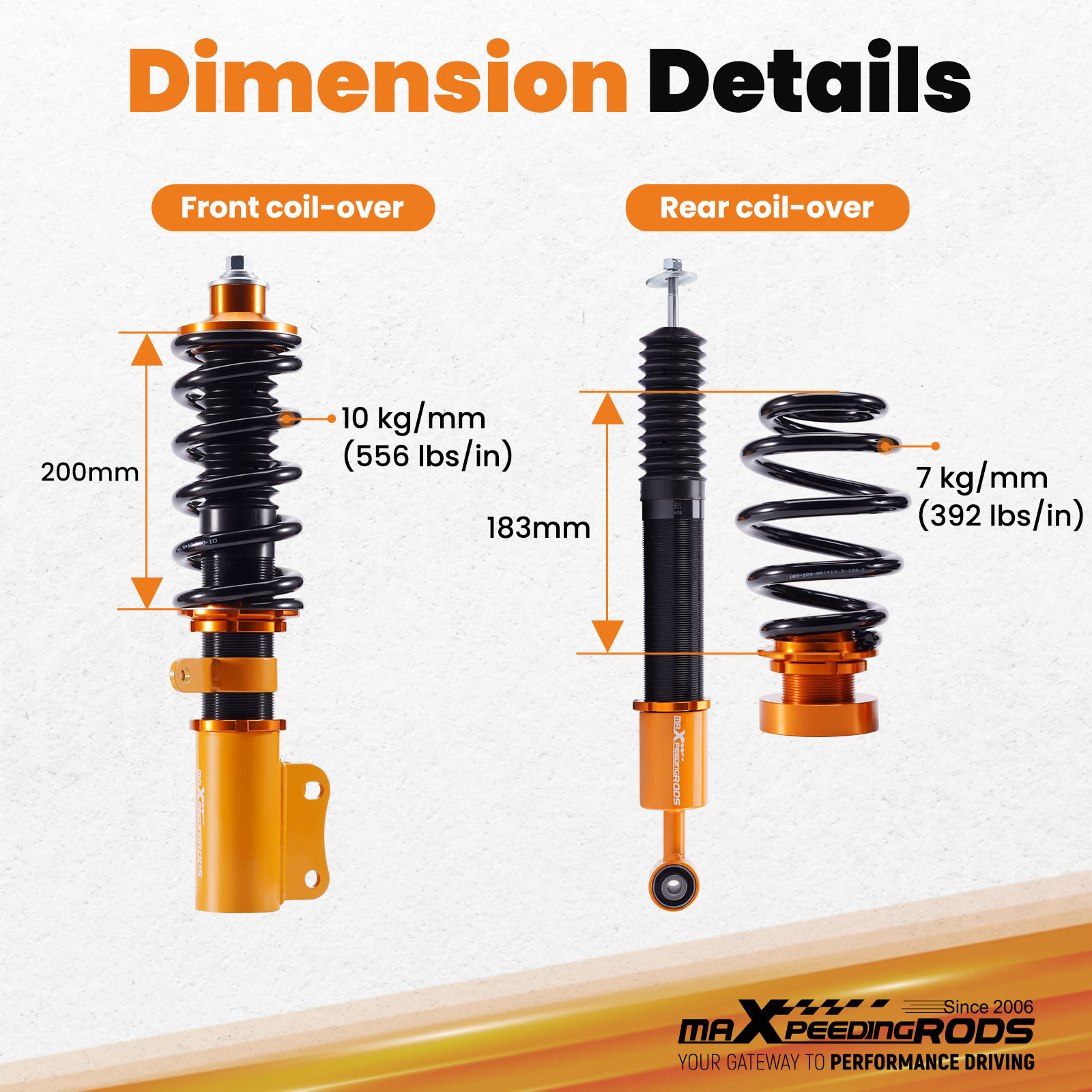 Maxpeedingrods-Performance Coilover Suspension Lower Kit