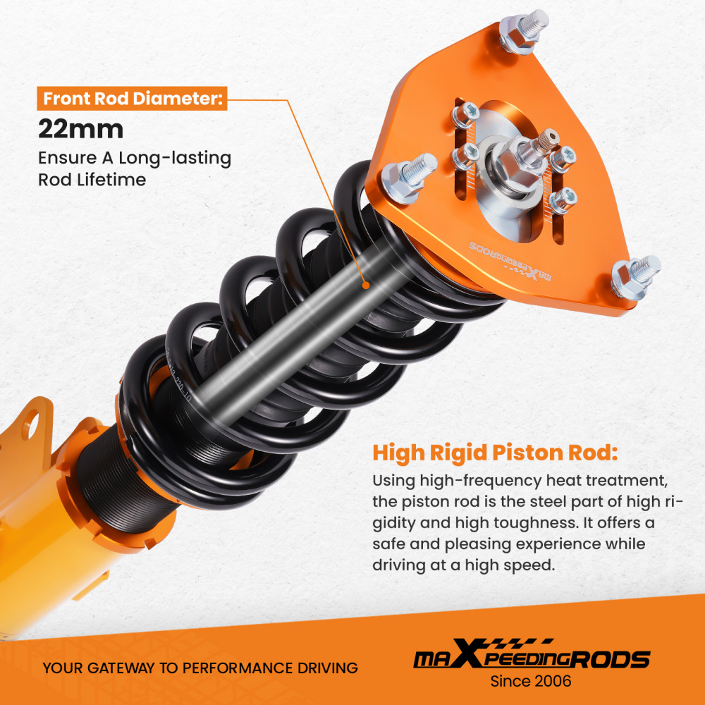 Street Coilovers Kit compatible for Subaru Forester 2009-2013 Adjustable Damper Shocks Lowering Kit