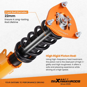 Kit de suspension amortisseurs réglable filetes compatible pour Subaru Forester 2009-2013