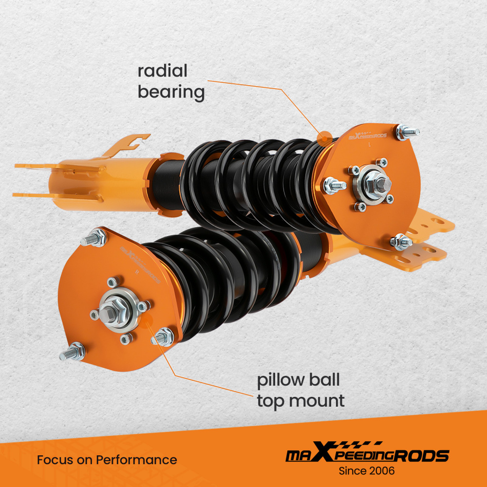 New Coilovers Kit compatible for Subaru Forester 1998-2002 Adj. Height Coil Springs & Strut