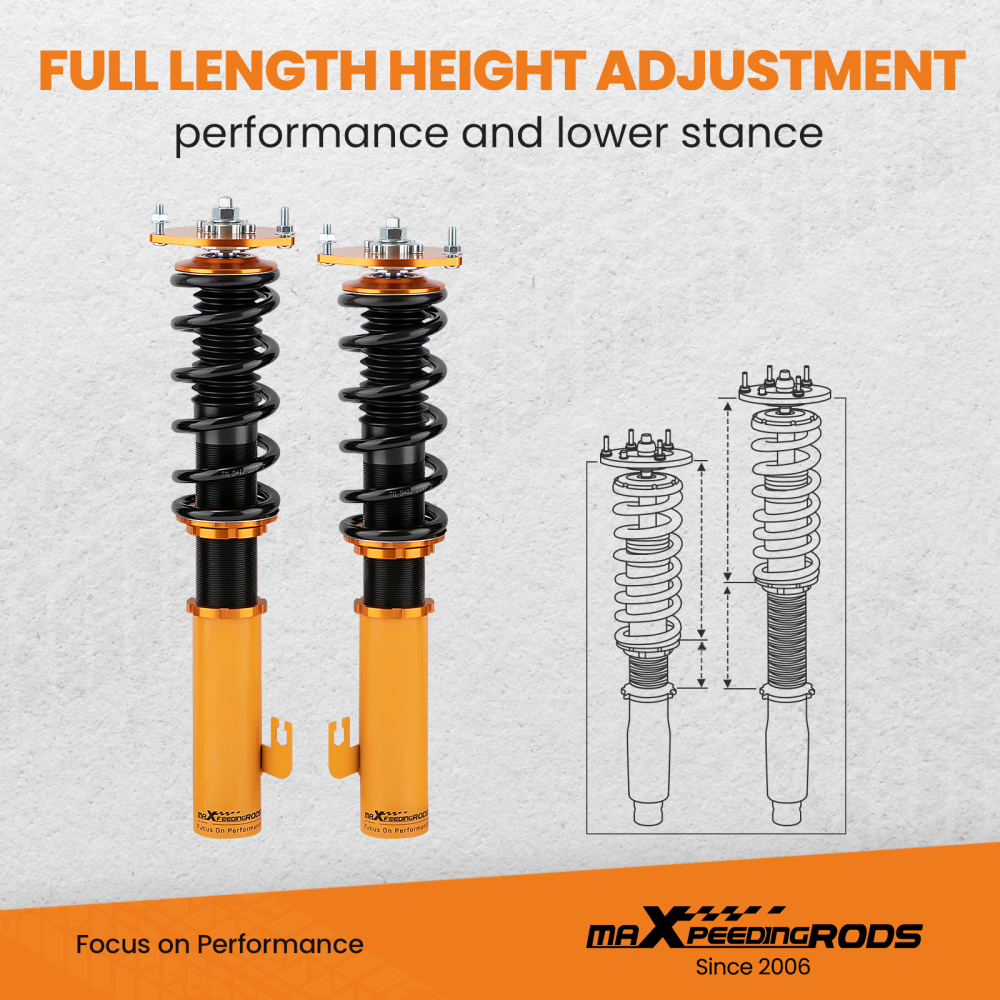 Full Racing Coilovers Kits compatible for Subaru Forester 1998 1999 2000 2001 2002 Struts lowering kit