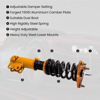 Twin-Tube Damper Coilover Suspension Kits compatible for Expedition Navigator 03-06 Shock