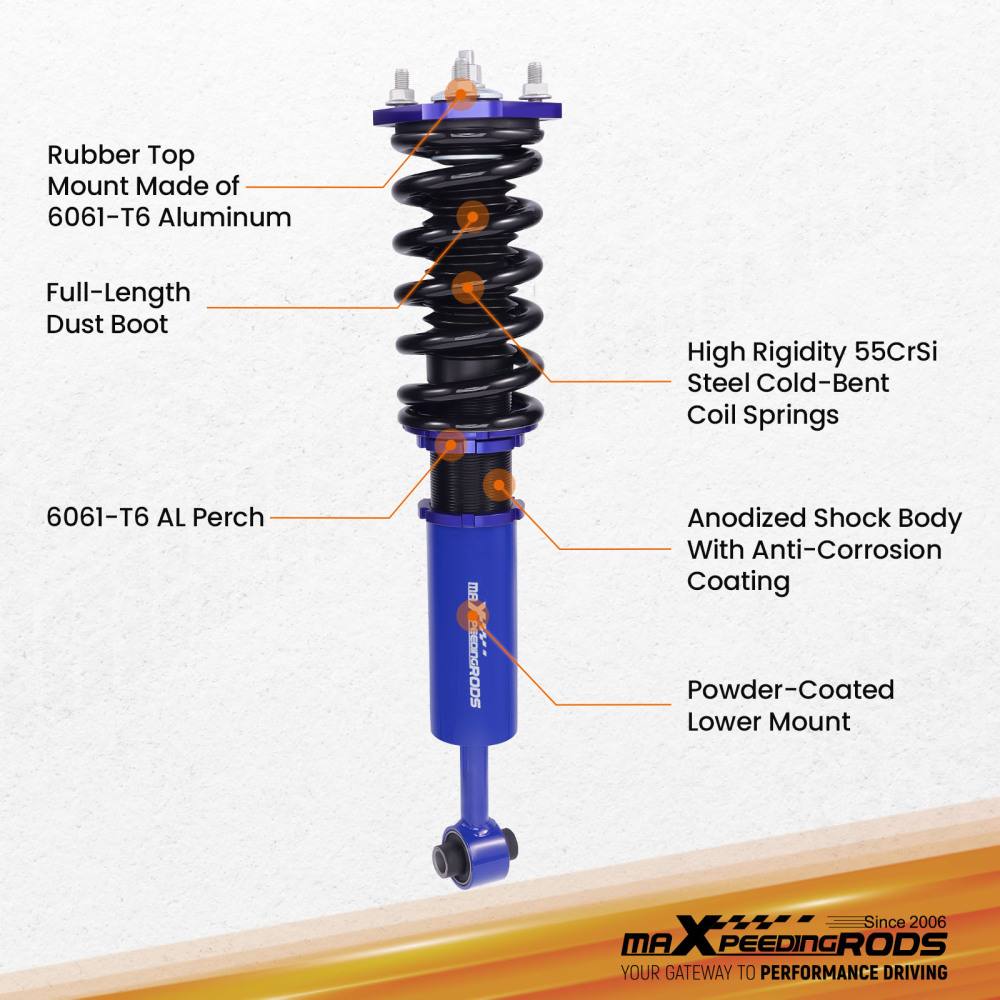 Coilovers Lowering Kit compatible for Lexus IS250 IS350 2006-2013 GS300 GS350 RWD 2007-2011