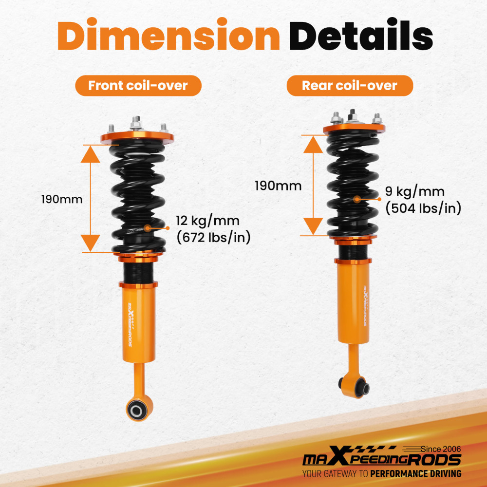 Coilover Strut Shocks compatible for Lexus IS350 IS250 2006 2007 2008 2009 2010 2011 2012 Lowering Kit