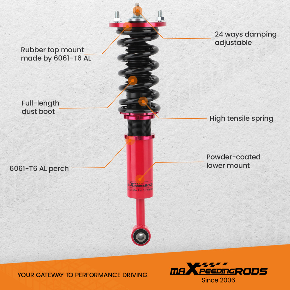 Performance Coilovers compatible for Lexus IS250 IS350 GSE20 GSE21 2006-2013 GS300