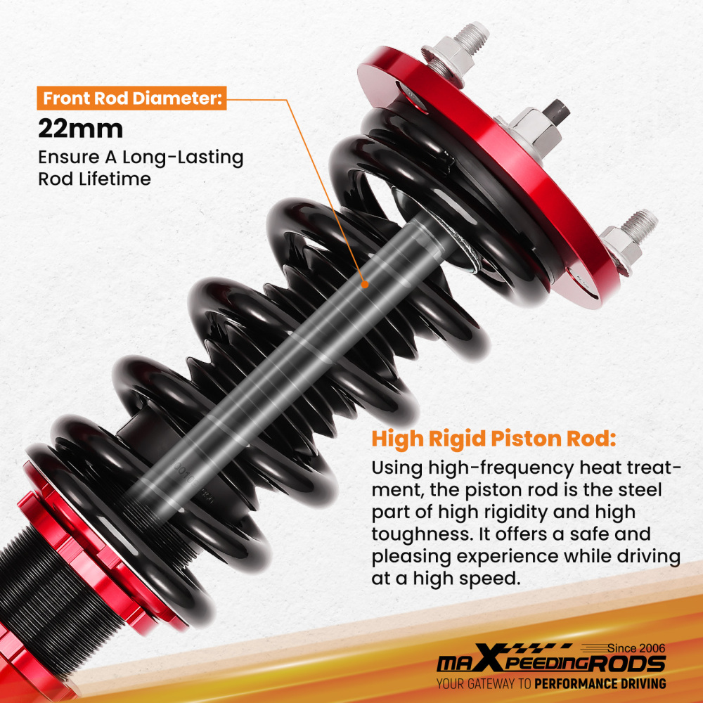 Adj. Coilover de suspensión de altura compatible para Lexus IS 250 350 RWD 06-13 Amortiguadores