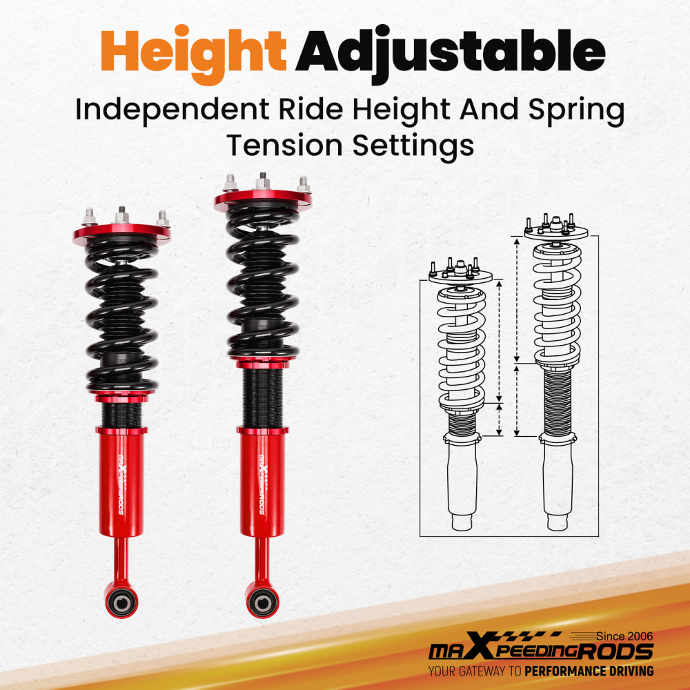Adj. Coilover de suspensión de altura compatible para Lexus IS 250 350 RWD 06-13 Amortiguadores