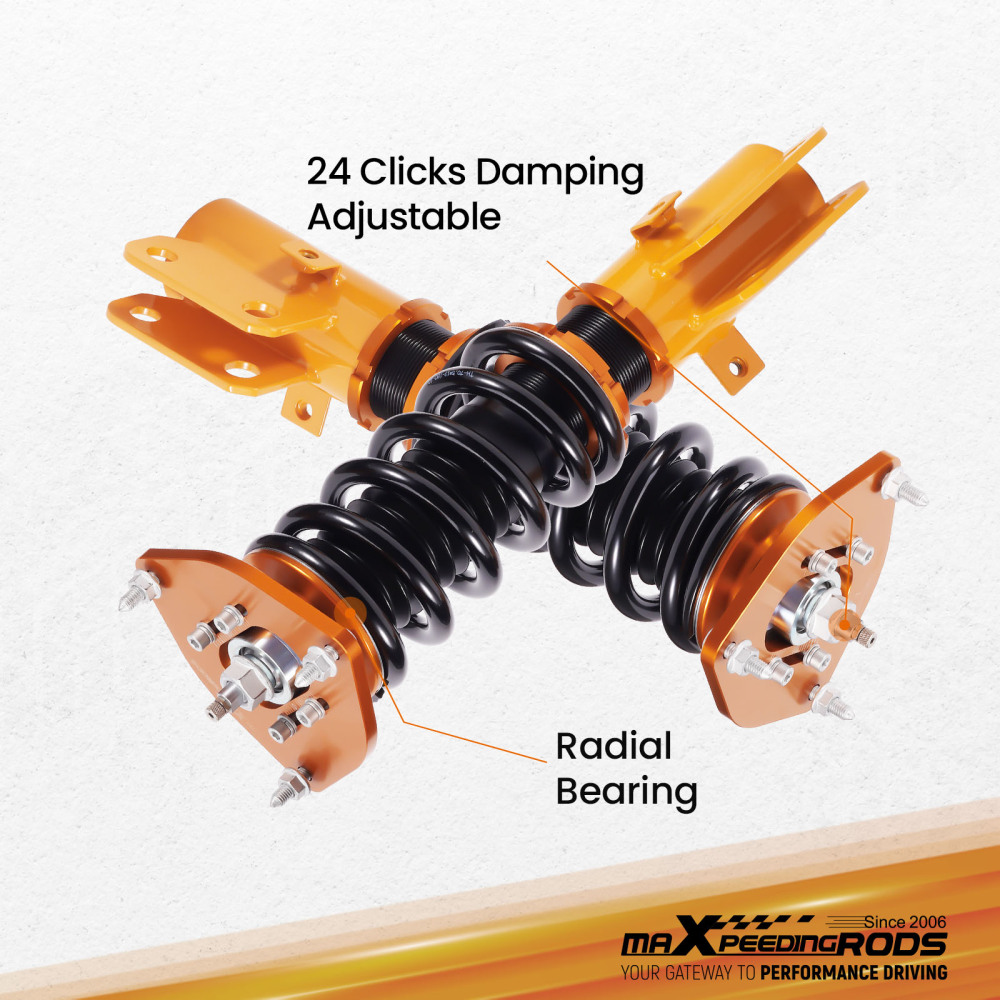 Compatible for Subaru Impreza GC8 Coilovers Absorber 24 Ways Adjustable Damer Coilover Lowering Kit