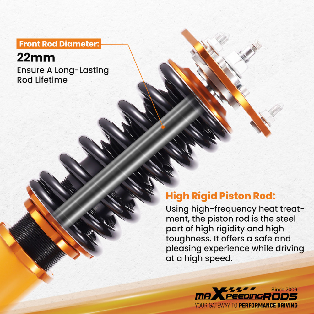 4X Ammortizzatore Sospensione Assetto Regolabile compatibile per Subaru Impreza GC8 TRE Lowering Kit