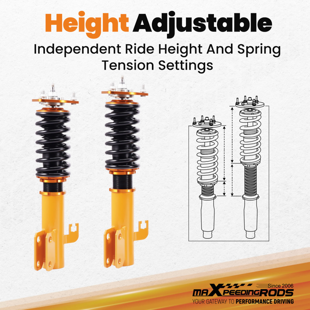 4X Ammortizzatore Sospensione Assetto Regolabile compatibile per Subaru Impreza GC8 TRE Lowering Kit