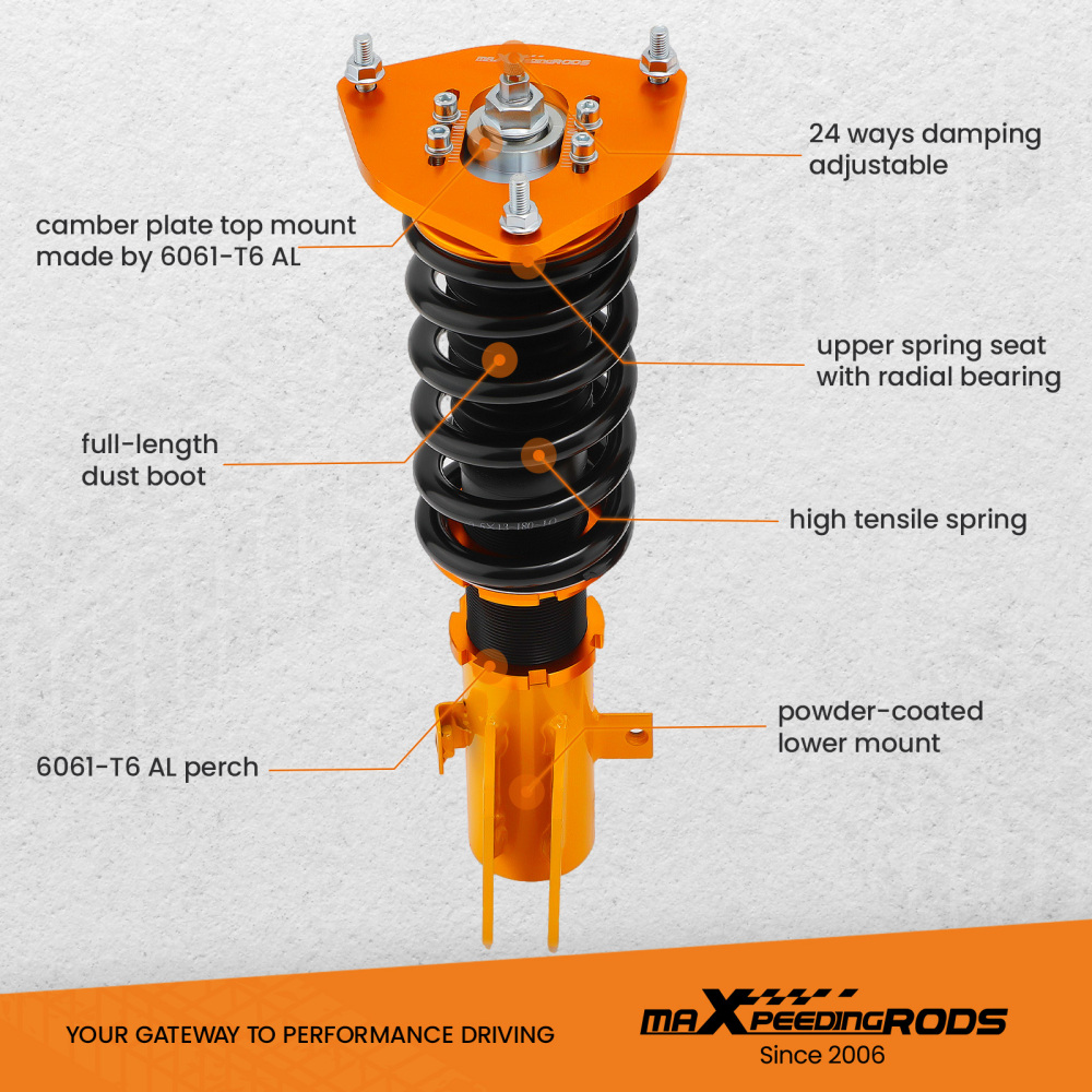 Compatible for Subaru Impreza GC8 24 Ways Adj. Damper 93-01 Tuning Coilovers Suspension Kit  lowering kit