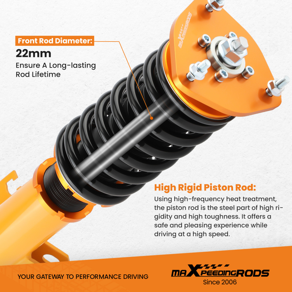 Compatible for Subaru Impreza GC8 1993- 2001 Camber Coilovers / Shock Absorber Suspension Kit Lowering Kit