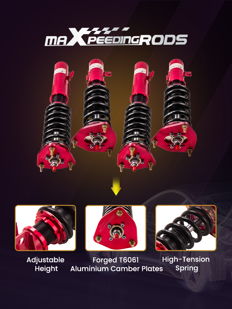 Damper Height Adj. Coilover Ammortizzatore compatibile per Subaru Impreza GC8 93-01 Lowering Kit