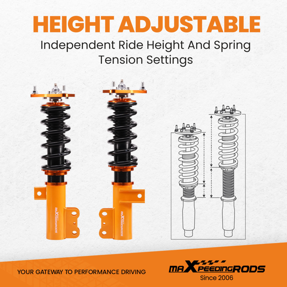 24 Way Damper Coilovers Suspension Lowering Kit compatible for Hyundai Genesis Coupe 10-16