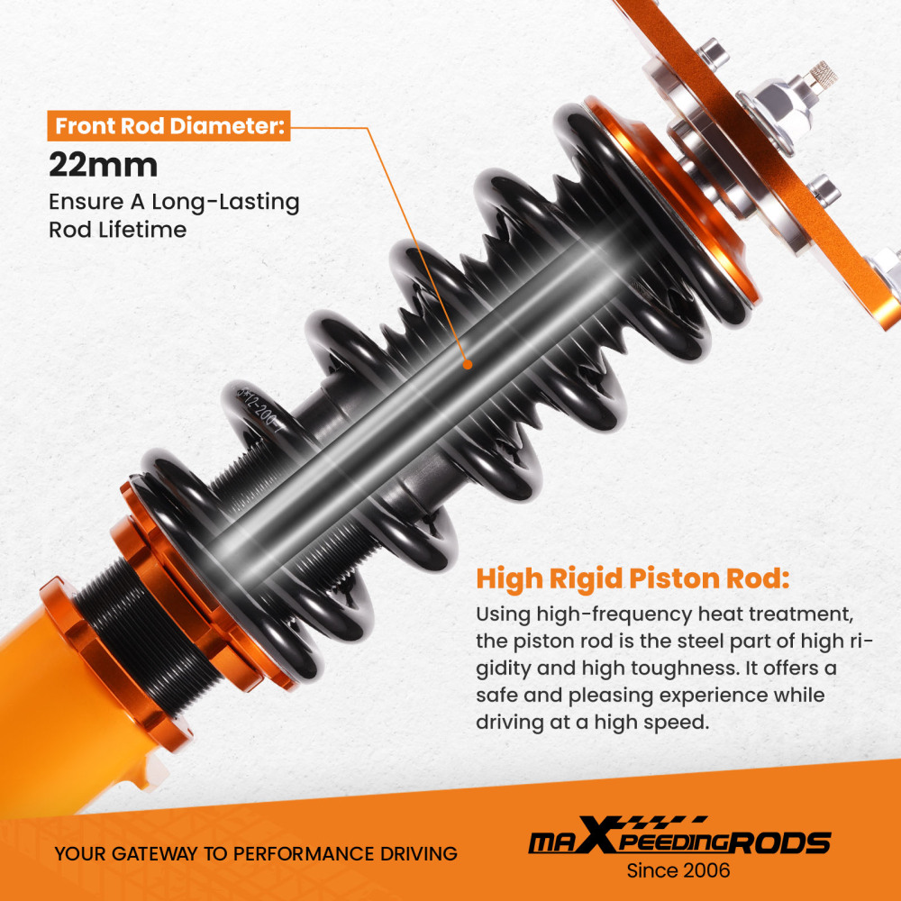 KIT Assetto Regolabile a Ghiera Ammortizzatore compatibile per Hyundai Génesis Coupé 2010-16