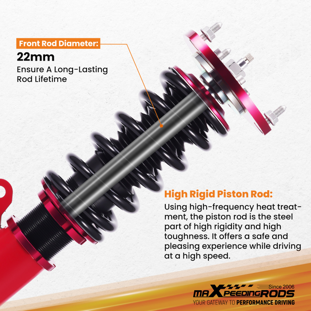 Coilover Suspension Lowering Kit compatible for Audi A3 S3 (8V) Mk3 2015-19 2.0 TDI quattro