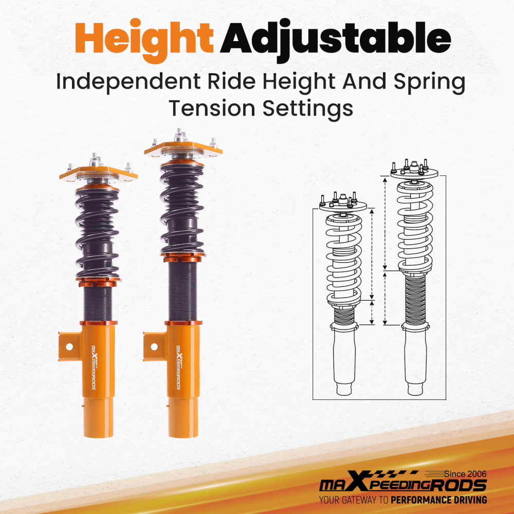 MaXpeedingrods 24 Way Coilover Suspension Kit compatible for Volkswagen Jetta MK5 MK6 06-17