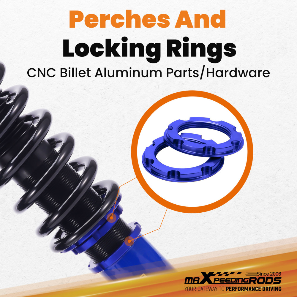 Height Adjust Coilover Kit compatible pour Honda Accord 2003-2007 Suspension Shock Strutskit d'abaissement