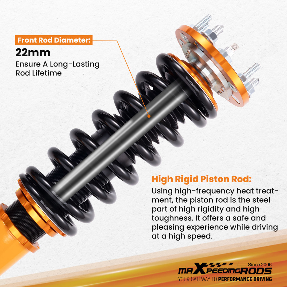 Reglable Amortisseur Combinés filetés compatible pour Honda Accord VII 2003-2007 / Compatible pour Acura TSX