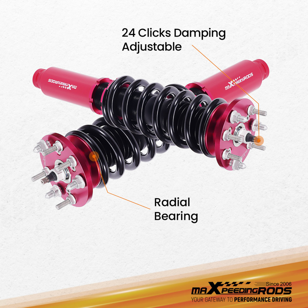 24 Way Damper Adjustable Front Coilover Kits compatible for Honda Accord 2003-2007