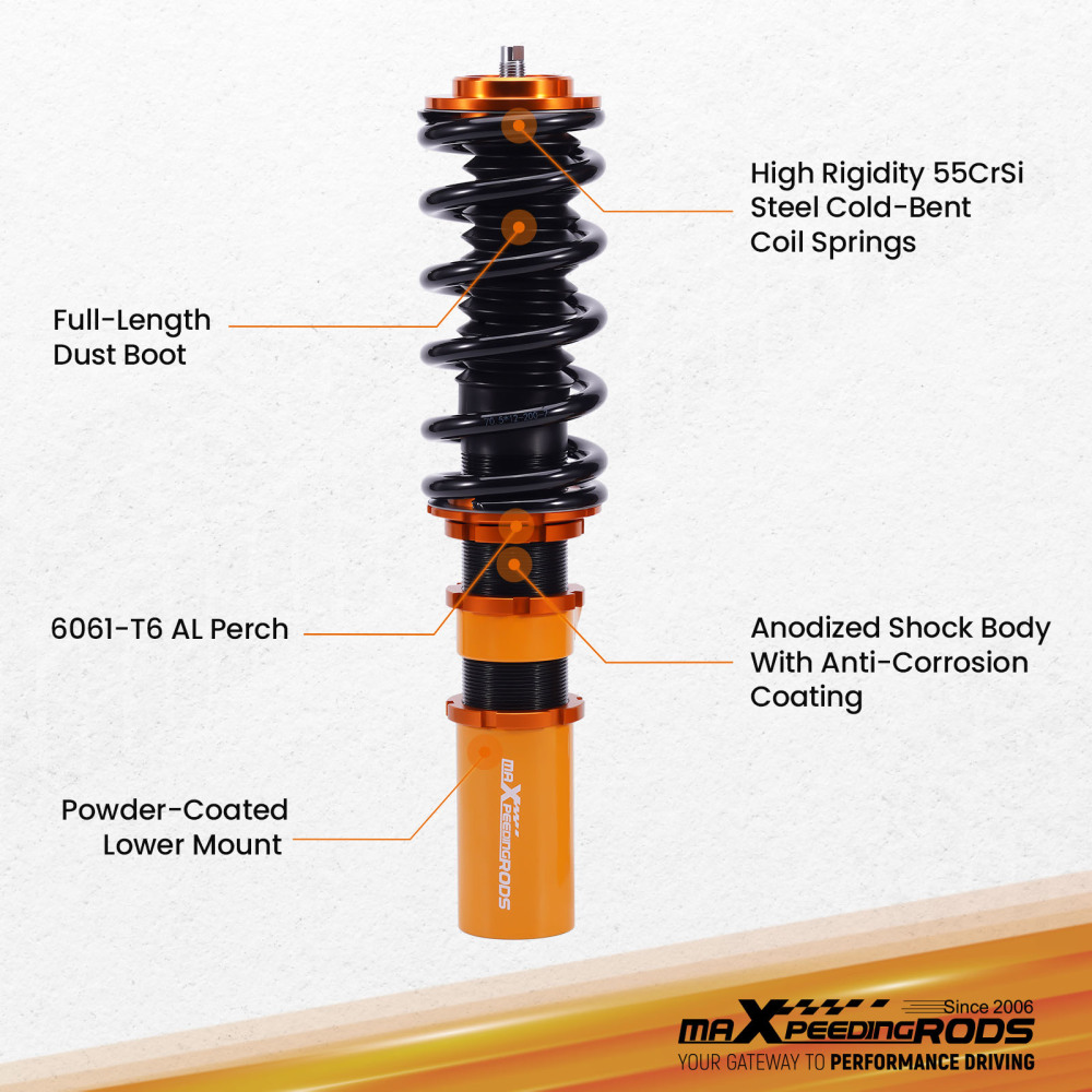 Compatible for Holden Commodore VT VX VY VZ Coilovers Coil Shock 2x Front Coilover Strut Lowering Kit