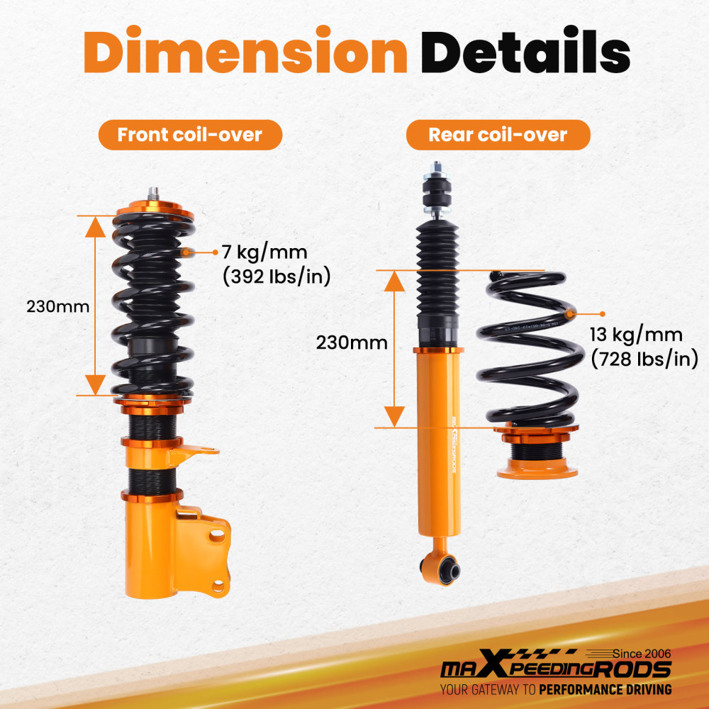 Compatible for Holden VY VZ VZ VT Commodore Statesman WH WL WK 99-07 Racing Coilover Shocks Lowering Kit