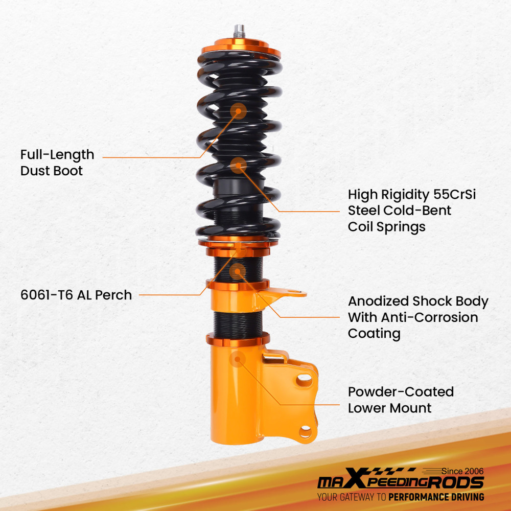 Compatible for Holden VY VZ VZ VT Commodore Statesman WH WL WK 99-07 Racing Coilover Shocks Lowering Kit