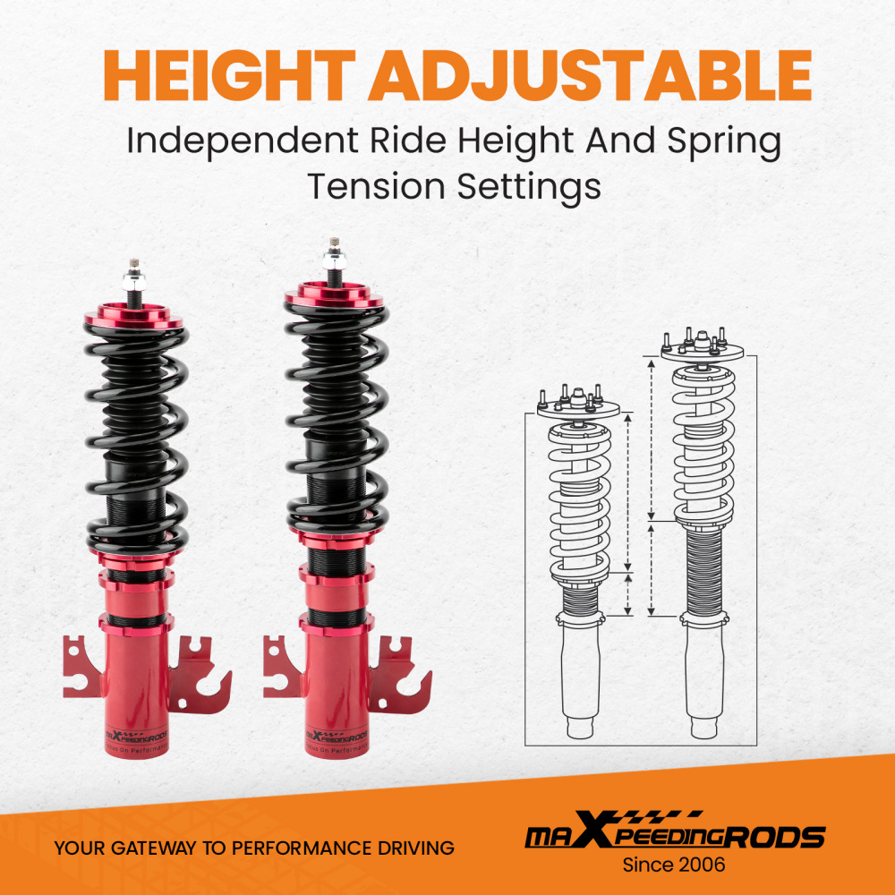 maXpeedingrods Adjustable Front Coilover Lowering Kit for Holden Commodore VT VX VY VZ 97-06 Coilover Damper Suspension Kit