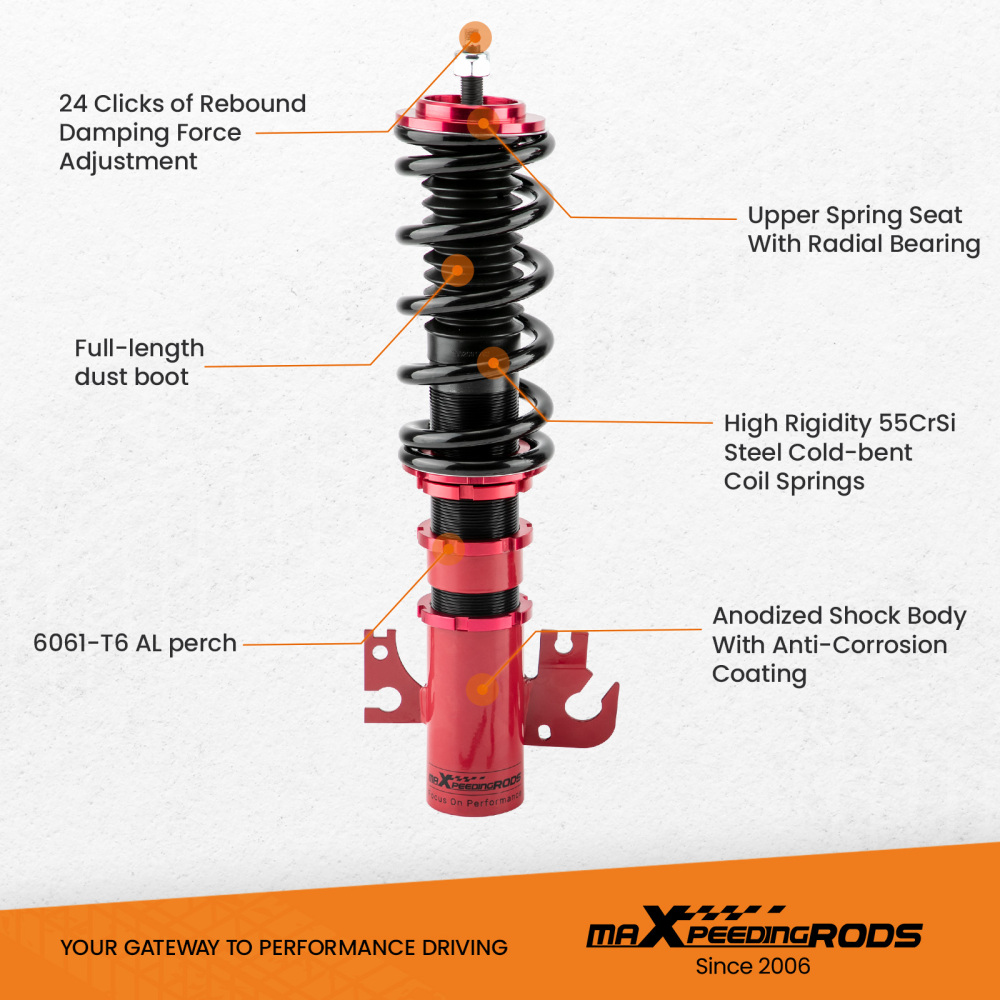 maXpeedingrods Adjustable Front Coilover Lowering Kit for Holden Commodore VT VX VY VZ 97-06 Coilover Damper Suspension Kit