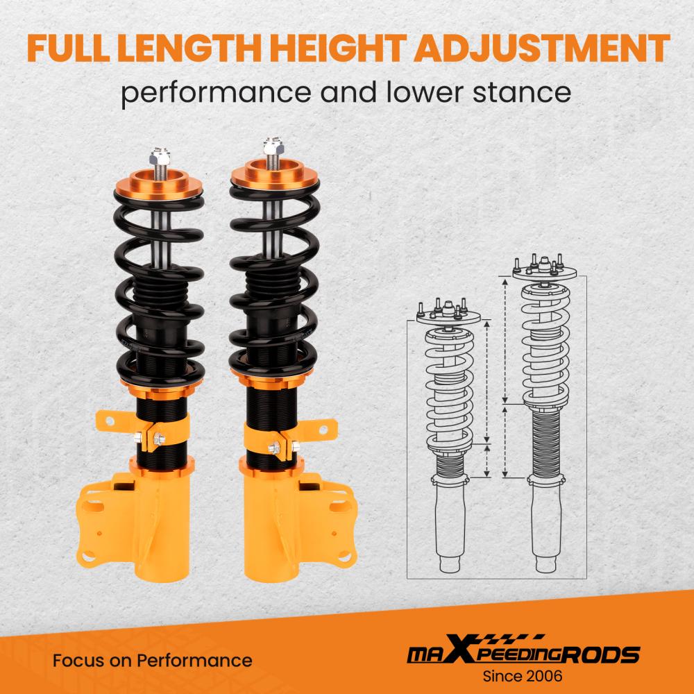 Adjustable Height Coilover Kit compatible for Holden Commodore VE Sedan Wagon Ute 06-18 Lowering Kit