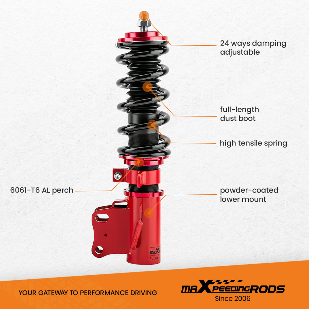 24 Levels Damper Adjustable Coilover Compatible for Holden VE Commodore Ute, Sedan,Wagon Lowering Kit