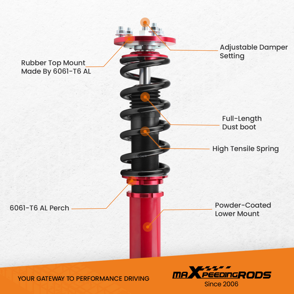 Damper Adjustable Coilovers compatible for Honda Accord 2003-2007 Coil Spring APK Lowering Kit