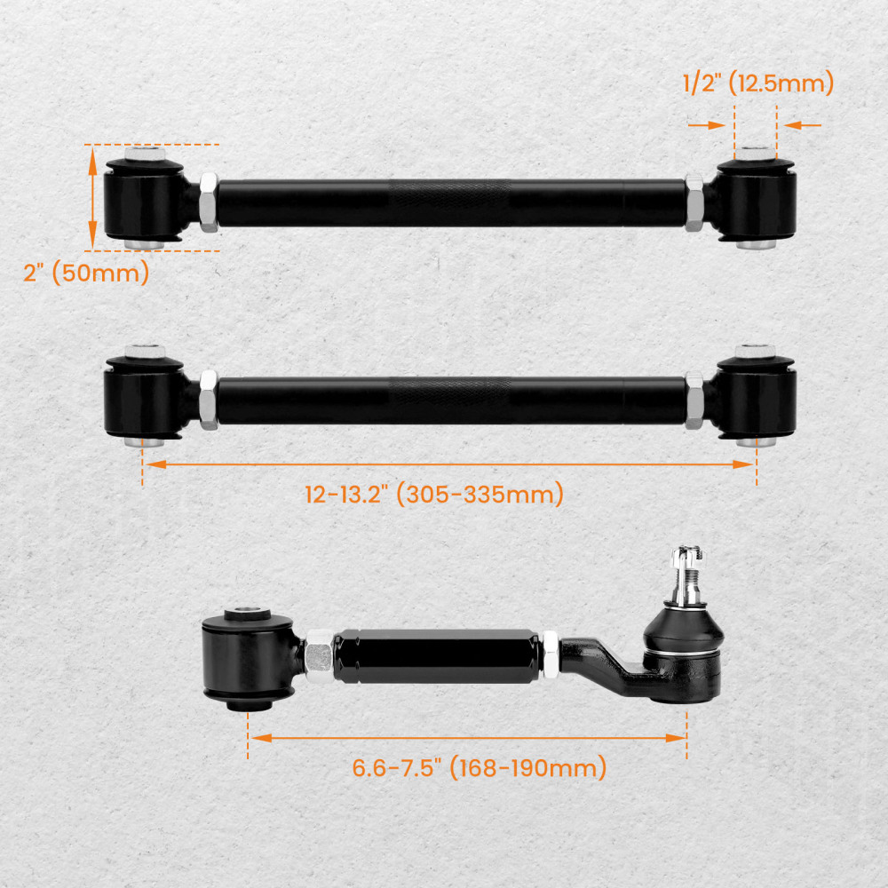 Coilovers ShocksRear Upper Lower Camber Arms Kit compatible for Honda Accord 2003-2007