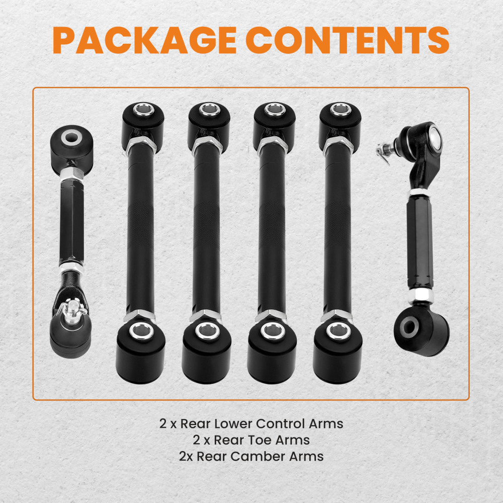 Coilovers ShocksRear Upper Lower Camber Arms Kit compatible for Honda Accord 2003-2007