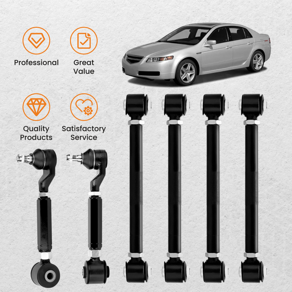 Coilovers ShocksRear Upper Lower Camber Arms Kit compatible for Honda Accord 2003-2007