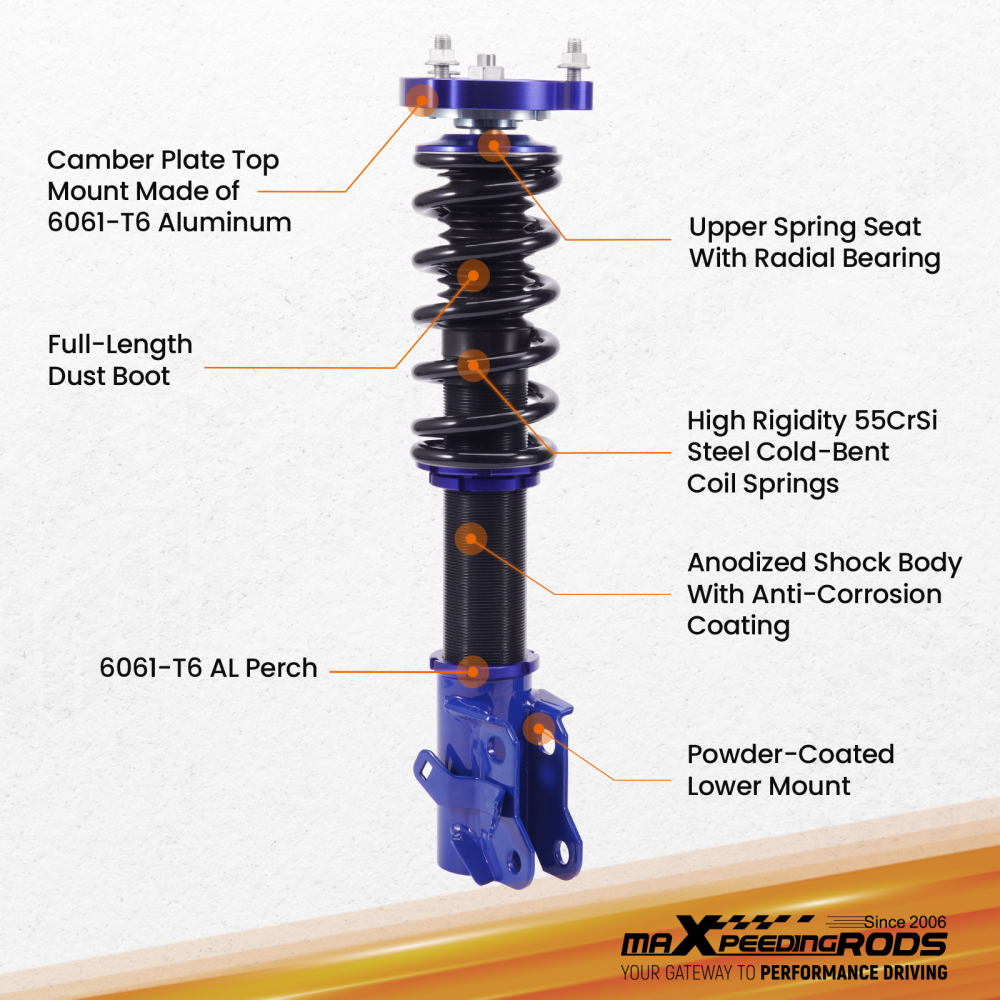 Coilovers Shock Strut Kits compatible for Honda Civic 2006-2011 FA5 FG2 FG1 Coil Lowering Kit