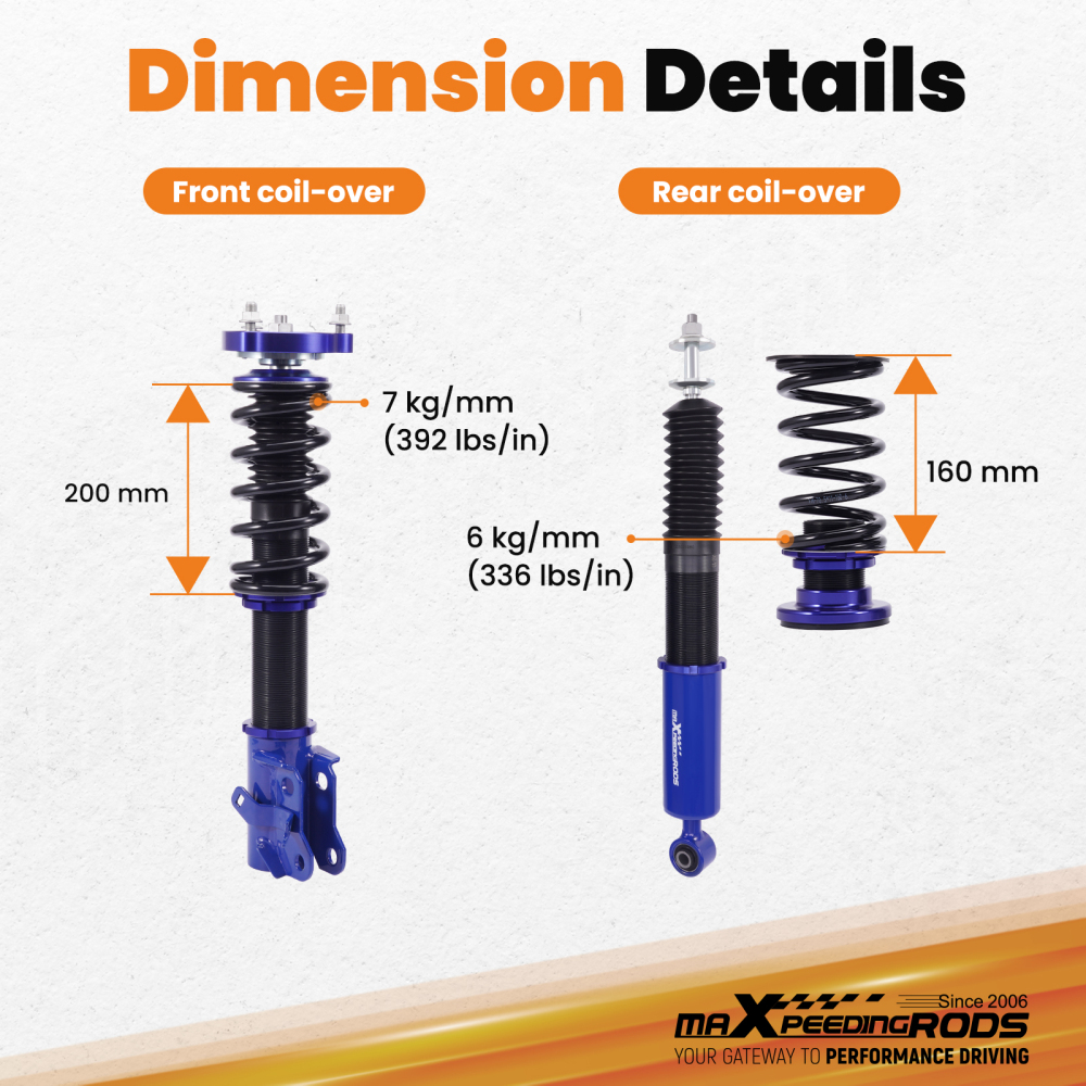 Coilovers Shock Strut Kits compatible for Honda Civic 2006-2011 FA5 FG2 FG1 Coil Lowering Kit