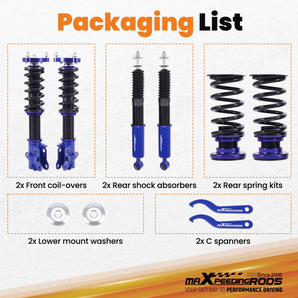 Coilovers Shock Strut Kits compatible for Honda Civic 2006-2011 FA5 FG2 FG1 Coil Lowering Kit