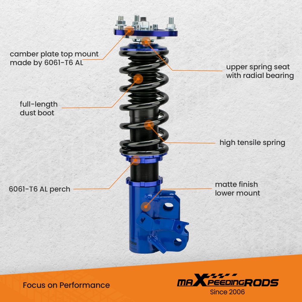 Coilover Suspension Kit compatible for Honda Civic FD1 FD2 compatible for Acura CSX 4-door Sedan 2006-2011