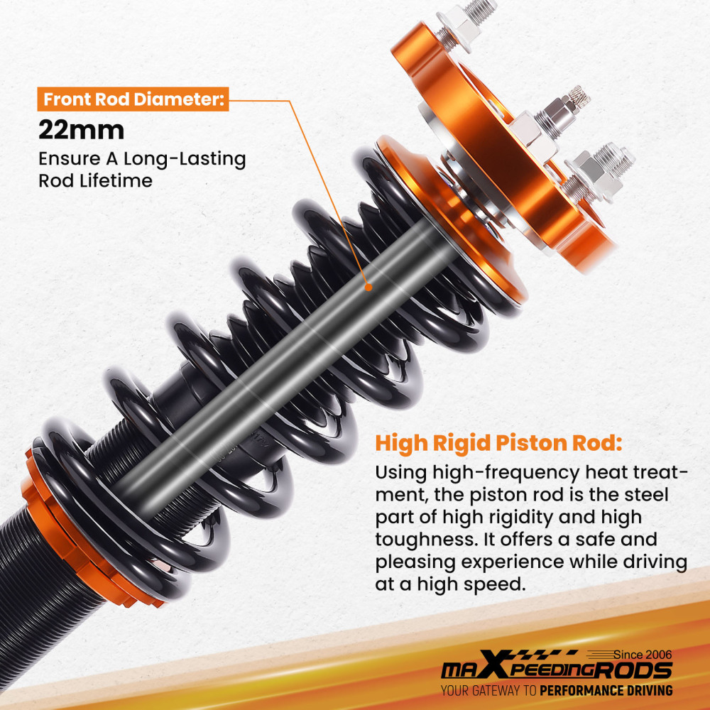 Coilovers Kit compatible for Honda Civic 2006-2011 FA5 FG2 FG1 Adj. Damper Height Lowering Kit